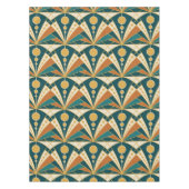 Art Deco (grün, rostig und gold) Tischdecke (Vorderseite)