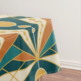 Art Deco (grün, rostig und gold) Tischdecke