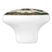 Art Deco Grüner Rippenkäfig Skelett Anatomisch Keramikknauf (Seitenansicht)