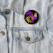 Art-Deco-Hahn in Lila Schwarz Button (Beispiel)