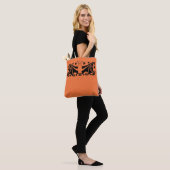 Art Deco Halloween Flying Bat Starry Night Tasche (Am Model)