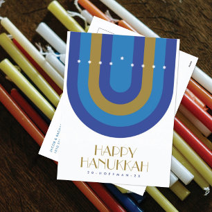 ART DECO HANUKKAH FEIERTAGSKARTE FEIERTAGSPOSTKARTE