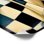 Art Deco Harlequin-Dame Poster. Poster (Ecke)