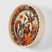 Art Déco Herbstleeves und Hängemauer Uhr (Winkel)