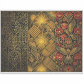 Art Deco Heritage Flag | Belgium | Classic Decal Aufkleber (Vorderseite)