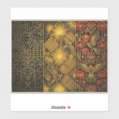 Art Deco Heritage Flag | Belgium | Classic Decal Aufkleber (Blatt)