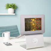 Art Deco Heritage Flag | Belgium | Classic Decal Aufkleber (Laptop auf Schreibtisch)