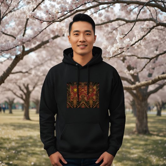 Art Deco Heritage Flag | China | Vintage Hoodie