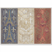 Art Deco Heritage Flag | France | Classic Decal Aufkleber (Vorderseite)