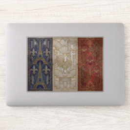 Art Deco Heritage Flag | France | Classic Decal Aufkleber