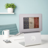 Art Deco Heritage Flag | France | Classic Decal Aufkleber (Laptop auf Schreibtisch)