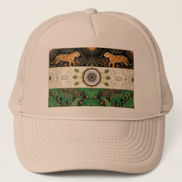 Art Deco Heritage Flag | India | Classic 1920s Truckerkappe