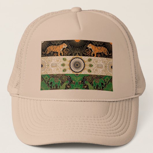 Art Deco Heritage Flag | India | Classic 1920s Truckerkappe (Vorderseite)