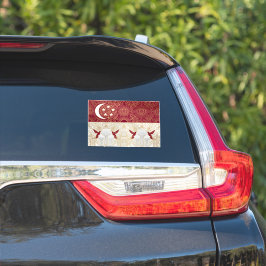 Art Deco Heritage Flag | Singapore | 1920s Decal Aufkleber