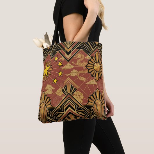 Art Deco Heritage-Flagge | China Benutzerdefiniert Tasche (Von Nahem)