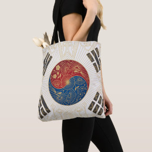 Art Deco Heritage-Flagge Südkorea Benutzerdefini Tasche