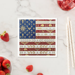 Art Deco Heritage-Flagge USA 1920er Flair Serviette