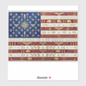 Art Deco Heritage-Flagge | USA-Aufkleber Aufkleber (Blatt)