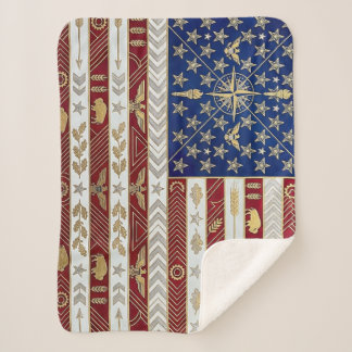 Art Deco Heritage-Flagge | USA-Stil der 1920er Jah Sherpadecke