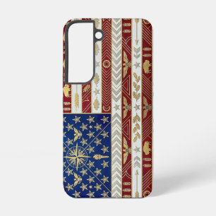 Art Deco Heritage-Flagge Vereinigte Staaten 19 Samsung Galaxy Hülle