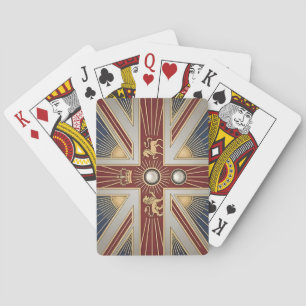 Art Deco Heritage-Flagge Vereinigtes Königreich Spielkarten