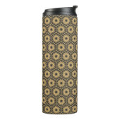 Art Deco: Hexagonal Vintage Tapete Thermosbecher (Nach links gedreht)