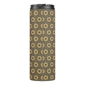 Art Deco: Hexagonal Vintage Tapete Thermosbecher (Rückseite)