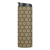 Art Deco: Hexagonal Vintage Tapete Thermosbecher (Nach rechts gedreht)