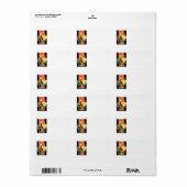 Art Deco Hexe Kürbislaterne Pumpkin Adressaufkleber (Vorne)