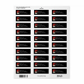 Art Deco High Style Pair Cats B&W Address Labels (Vorne)