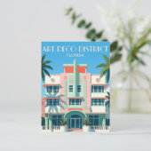 Art Deco Historic District USA Postkarte (Stehend Vorderseite)