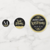 Art Deco Hochzeit Abendessen Abendessen Party Schw Konfetti (Vorderseiten)