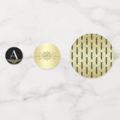 Art Deco Hochzeit Abendessen Abendessen Party Schw Konfetti (Rückseiten)