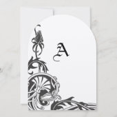 Art Deco Hochzeit Einladung (Rückseite)