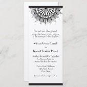 Art Deco Hochzeit Einladung (Vorne/Hinten)