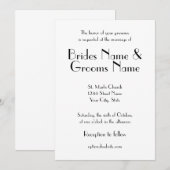 Art Deco Hochzeit Einladung (Vorne/Hinten)