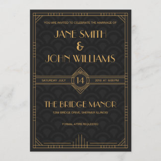 Art Deco Hochzeit Einladung