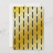 Art Déco Hochzeit Gold & Black Probe Dinner Einladung (Rückseite)