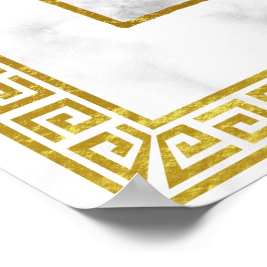 Art Deco Hochzeit Jubiläum Marmorroute Marbella Poster (Ecke)