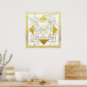 Art Deco Hochzeit Jubiläum Marmorroute Marbella Poster (Küche)