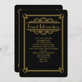 ART DECO Hochzeit oder Party laden Druckkarte ein Einladung (Vorne/Hinten)