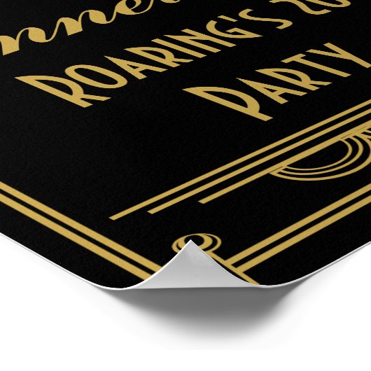 Art Déco Hochzeit oder Party Sign machen Ihre eige Poster (Ecke)