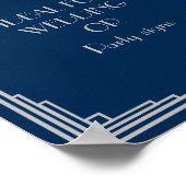 Art Déco Hochzeit oder Party Sign machen Ihre eige Poster (Ecke)