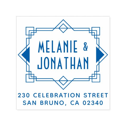 Art Déco Hochzeit - Rücksendeadresse Permastempel (Design)