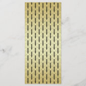 Art Deco Hochzeitsdinner Gold Black Food Menükarte (Rückseite)