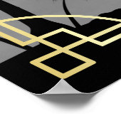 Art Deco Hochzeitsempfang Begrüßung Unterschreiben Poster (Ecke)