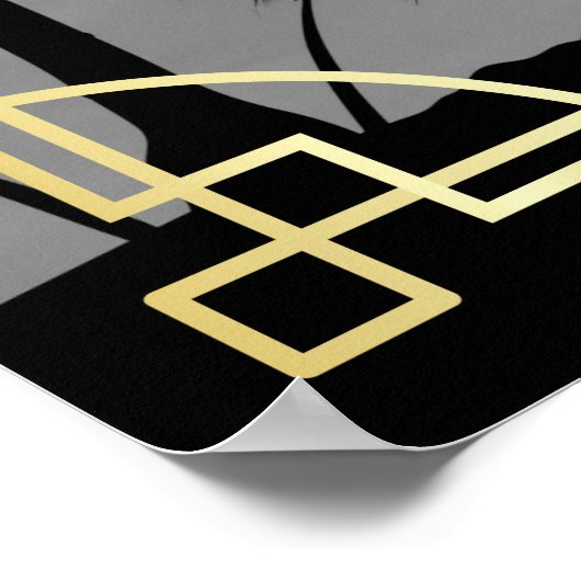 Art Deco Hochzeitsempfang Begrüßung Unterschreiben Poster (Ecke)