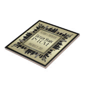 Art Deco Hochzeitsfeier Champagne Gold Gatsby Fliese (Seite)