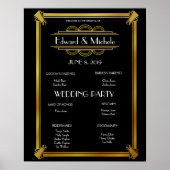 Art Deco Hochzeitsplaner Poster (Vorne)