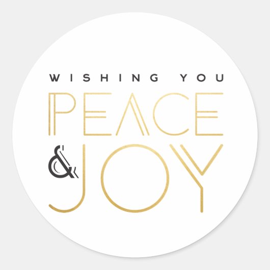 Art Deco Holiday Runder Aufkleber (Vorderseite)